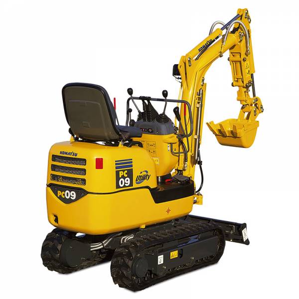 Komatsu minigraafmachine PC09-1 te koop bij Vrijdag Trading