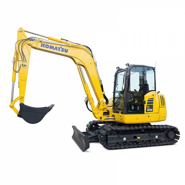 Komatsu midi-graafmachine PC80MR-5 te koop bij Vrijdag Trading