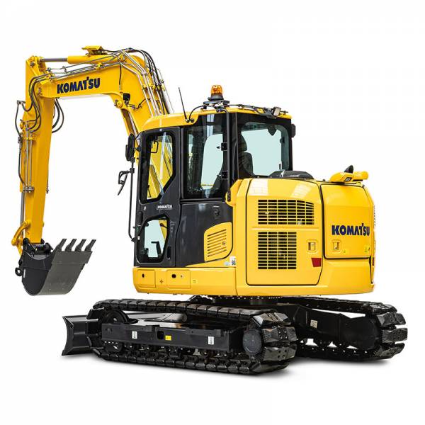 Verhuur midi-graafmachine van Komatsu PC88MR-11 voordelig bij Vrijdag Trading